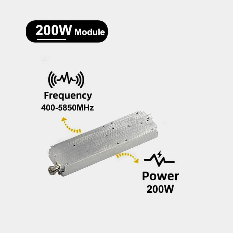 Customizable 200W 400-6200M LORA+VCO+GAN+Circulator Anti-Drone Module - DescBoost