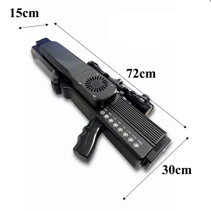 800-1500M Drone Jamming Gun 8 Bands Mutiple-frequency Anti-drone Jammer qith specifical size