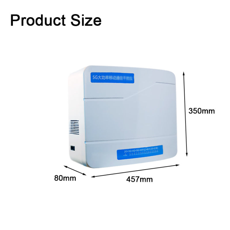 phone blocker with dimensions labeled on a white background