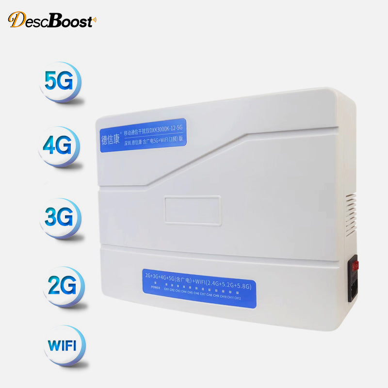 50W Full-band K-12 Omnidirectional Cell Phone Blocker 5G WIFI Blocker for Anti-cheating - DescBoost